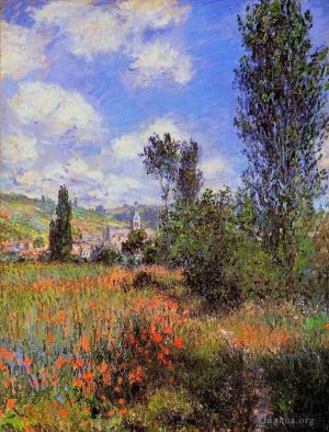 Claude Monet œuvres - Ruelle dans les champs de coquelicots Ile SaintMartin