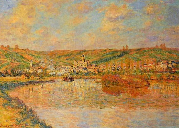 Claude Monet Peinture à l'huile - Fin d’après-midi à Vétheuil