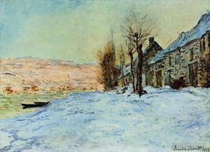 Claude Monet œuvres - Lavacourt Soleil et Neige