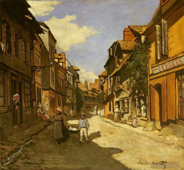 Claude Monet Peinture à l'huile - La rue de La Bavolle à Honfleur II