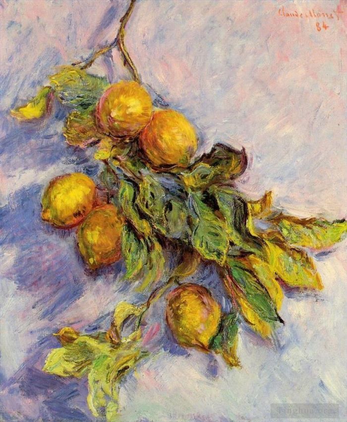Claude Monet Peinture à l'huile - Citrons sur une branche