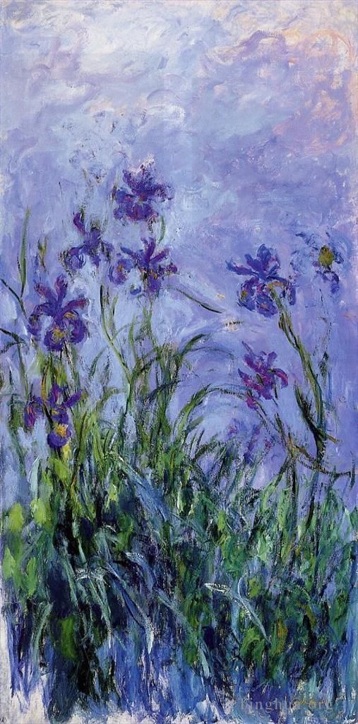 Claude Monet Peinture à l'huile - Iris Lilas