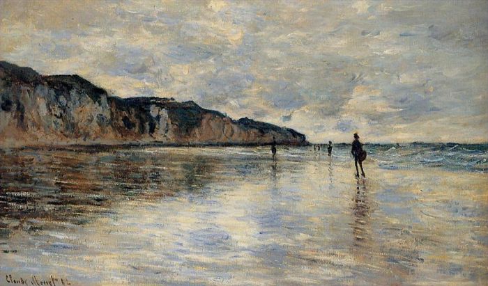 Claude Monet Peinture à l'huile - Marée basse à Pourville
