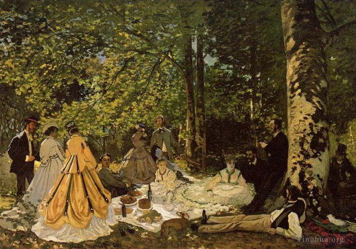 Claude Monet Peinture à l'huile - Le déjeuner sur l'herbe