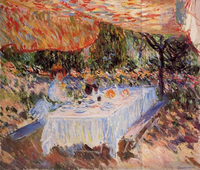 Claude Monet Peinture à l'huile - Déjeuner sous la Canopée
