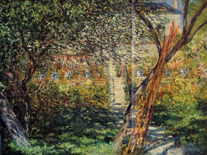 Claude Monet Peinture à l'huile - Le jardin de Monet à Vétheuil