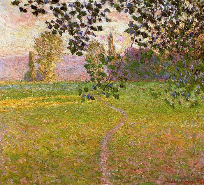 Claude Monet Peinture à l'huile - Paysage matinal Giverny