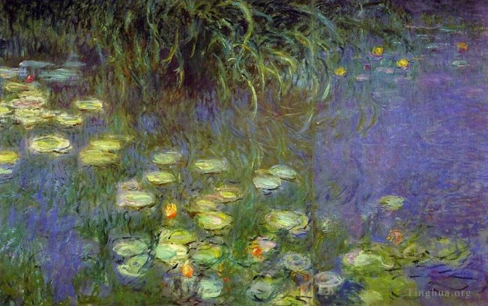 Claude Monet Peinture à l'huile - Détail gauche du matin