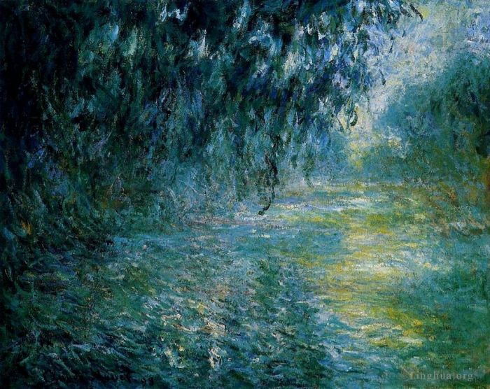 Claude Monet Peinture à l'huile - Matinée sur la Seine sous la pluie