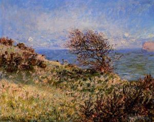Claude Monet œuvres - Sur la Falaise de Fécamp