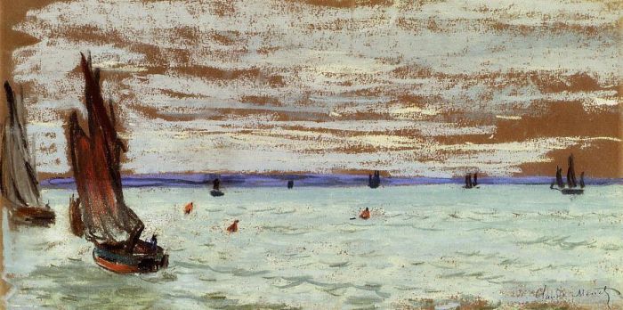 Claude Monet Peinture à l'huile - Mer ouvertecirca