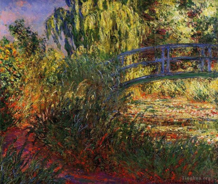 Claude Monet Peinture à l'huile - Sentier le long du Bassin aux Nénuphars