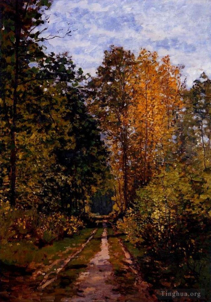 Claude Monet Peinture à l'huile - Chemin dans la forêt
