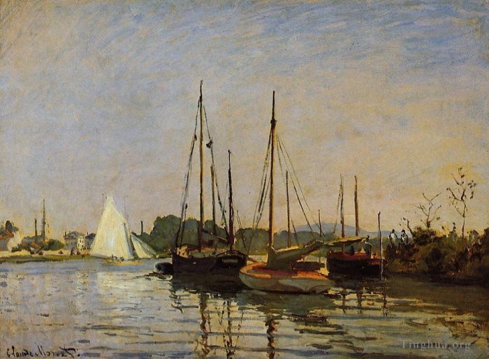Claude Monet Peinture à l'huile - Bateaux de plaisance