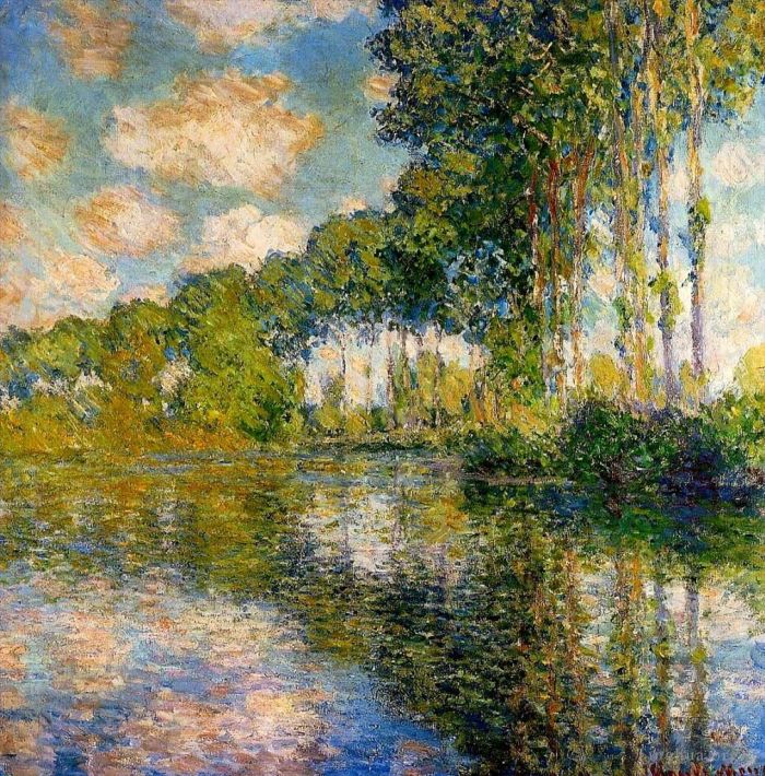 Claude Monet Peinture à l'huile - Peupliers au bord de la rivière Epte