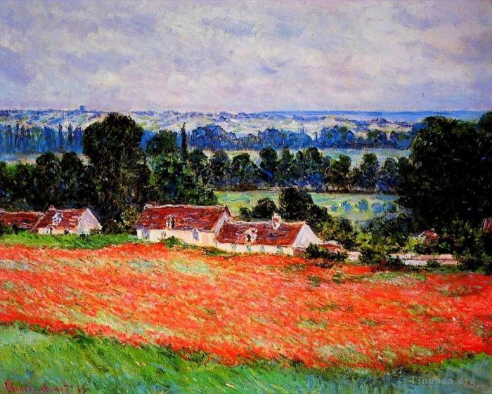 Claude Monet Peinture à l'huile - Coquelicots à Giverny