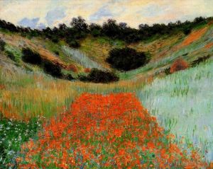 Claude Monet œuvres - Champ de coquelicots à Giverny II