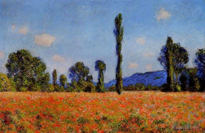 Claude Monet Peinture à l'huile - Champ de coquelicots