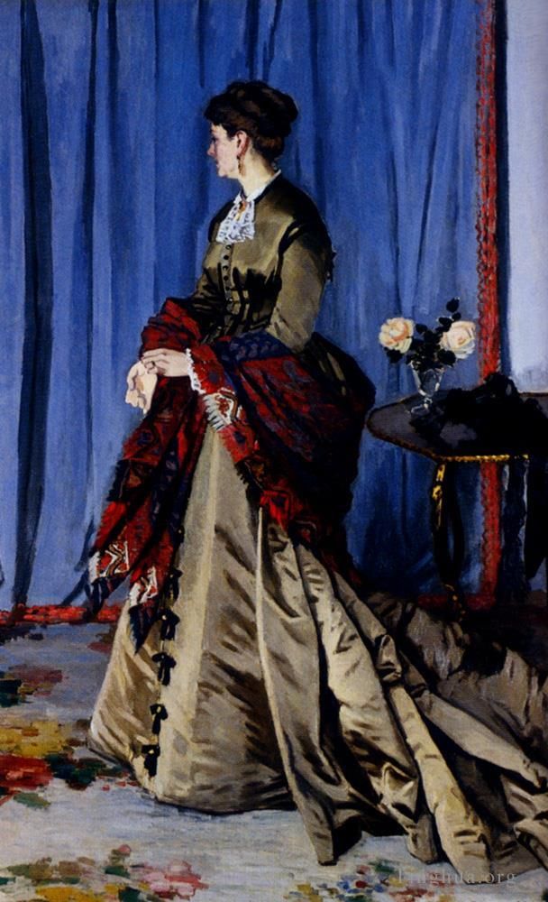 Claude Monet Peinture à l'huile - Portrait De Madame Gaudibert