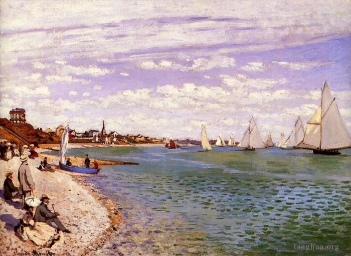 Claude Monet Peinture à l'huile - Régate à SainteAdresse