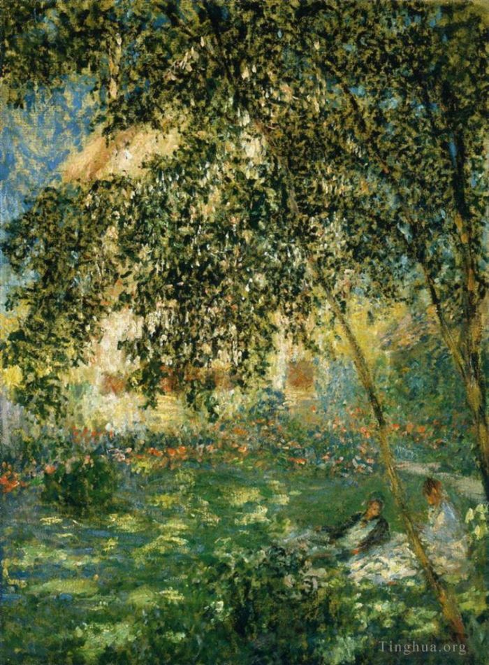 Claude Monet Peinture à l'huile - Détente au Jardin d'Argenteuil