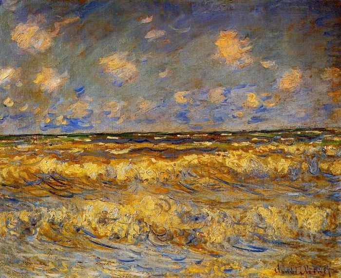 Claude Monet Peinture à l'huile - Mer agitée