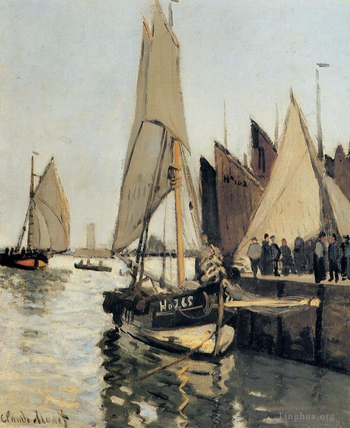Claude Monet Peinture à l'huile - Voiliers à Honfleur