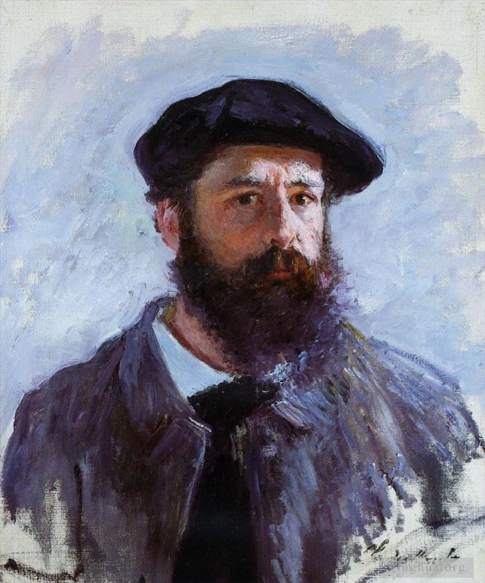 Claude Monet Peinture à l'huile - Autoportrait au béret