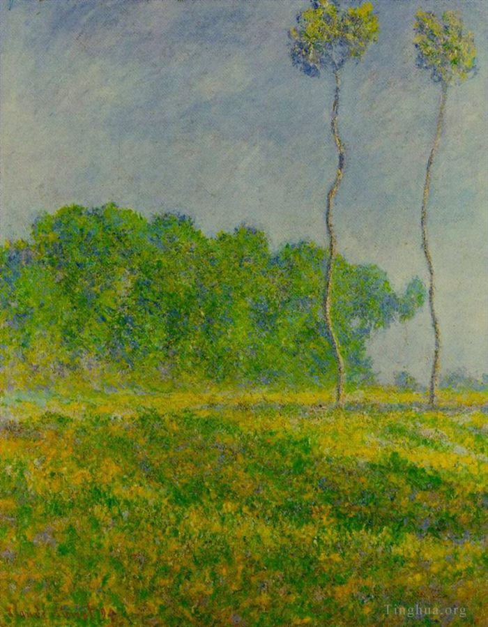 Claude Monet Peinture à l'huile - Paysage de printemps