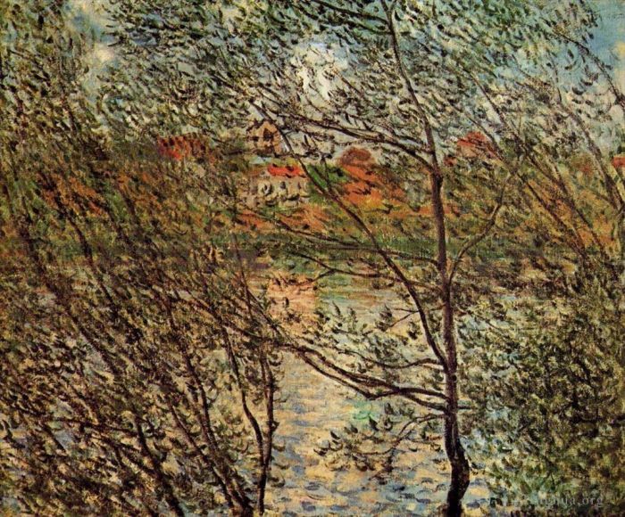 Claude Monet Peinture à l'huile - Le printemps à travers les branches