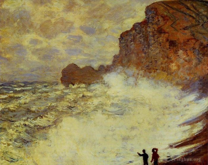 Claude Monet Peinture à l'huile - Temps orageux à Etretat