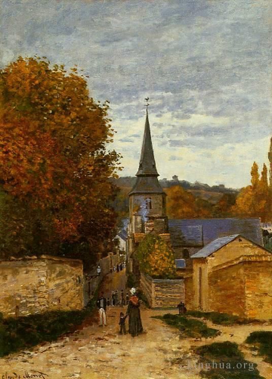 Claude Monet Peinture à l'huile - Rue à SaintAdresse