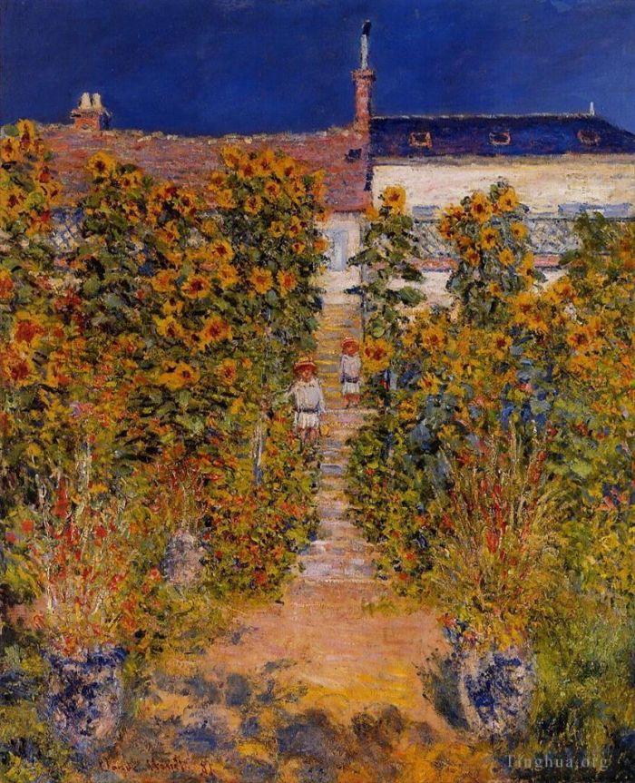 Claude Monet Peinture à l'huile - Le jardin des artistes à Vétheuil