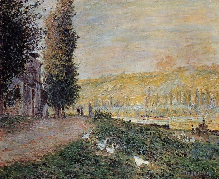 Claude Monet Peinture à l'huile - Les quais de Seine Lavacour