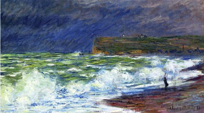 Claude Monet Peinture à l'huile - La plage de Fécamp