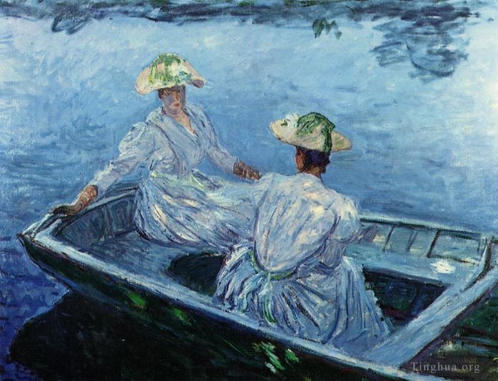 Claude Monet Peinture à l'huile - La barque bleue