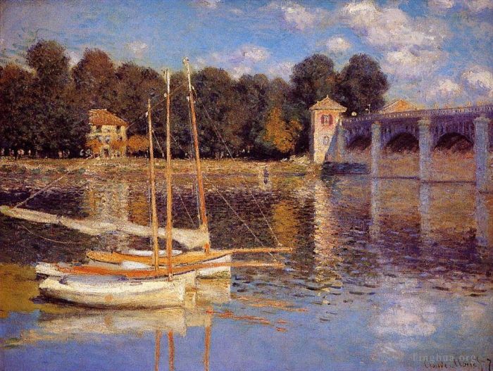 Claude Monet Peinture à l'huile - Le pont d'Argenteuil