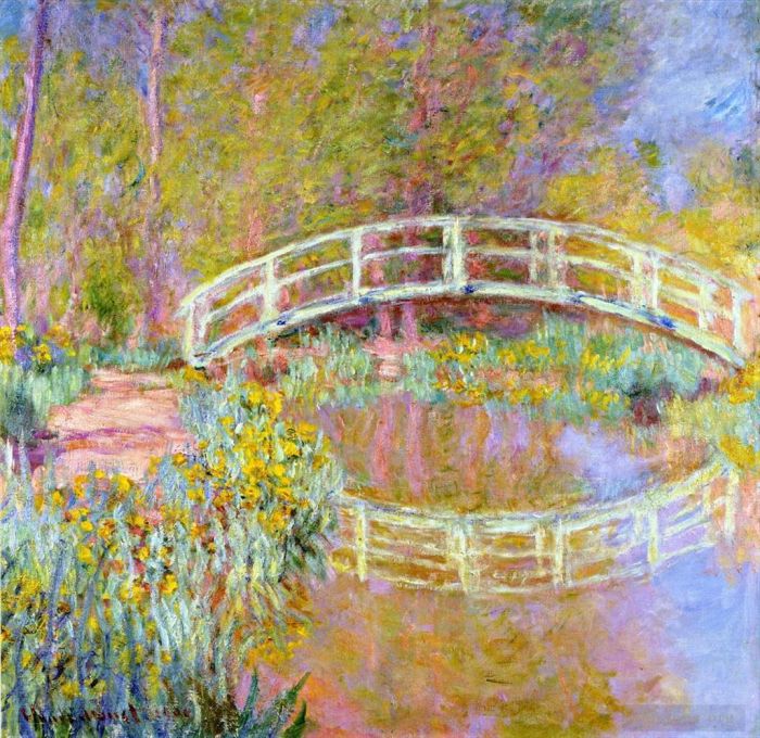 Claude Monet Peinture à l'huile - Le pont dans le jardin de Monet