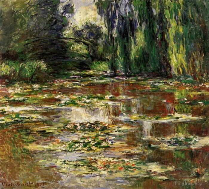 Claude Monet Peinture à l'huile - Le pont sur l'étang aux nénuphars 1905
