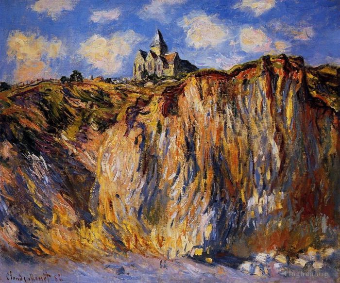 Claude Monet Peinture à l'huile - L'église de Varengeville Morning Effect
