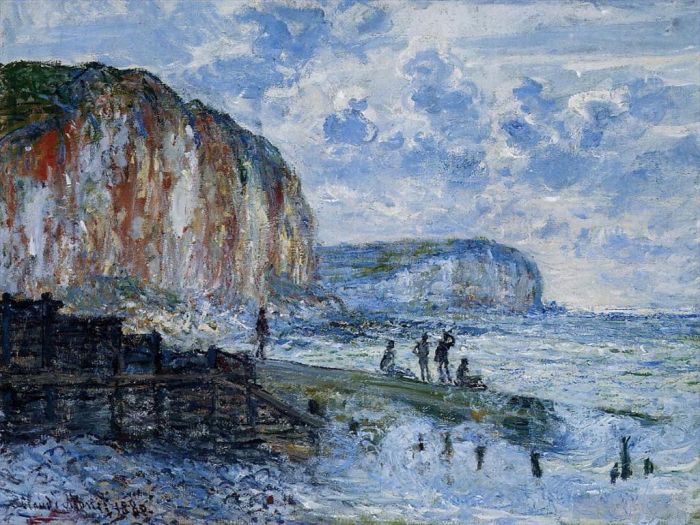 Claude Monet Peinture à l'huile - Les Falaises des PetitesDalles