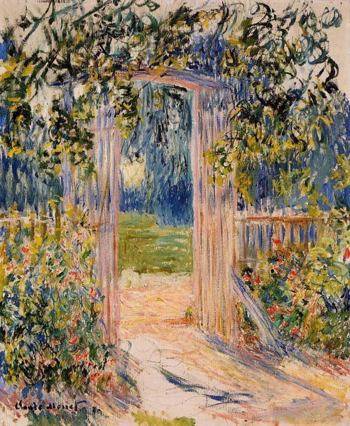 Claude Monet Peinture à l'huile - La porte du jardin