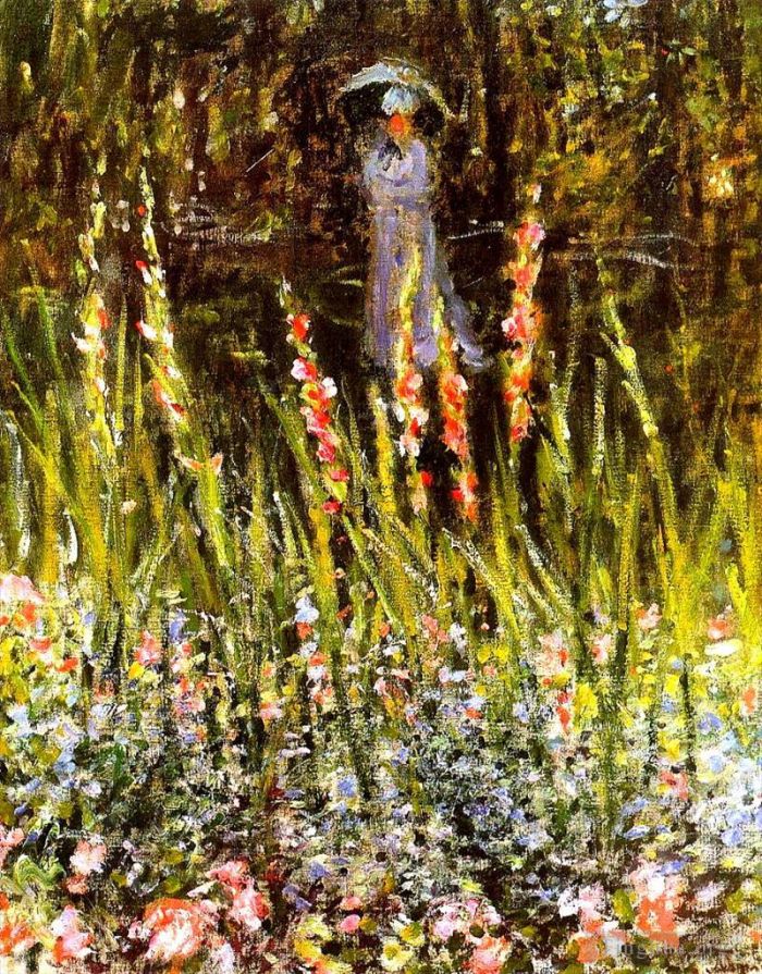Claude Monet Peinture à l'huile - Les Glaïeuls du Jardin