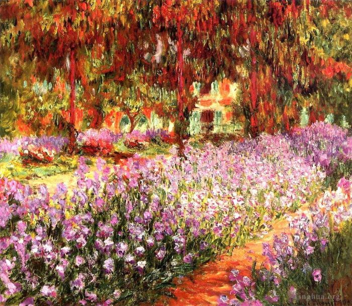 Claude Monet Peinture à l'huile - Le jardin alias les iris
