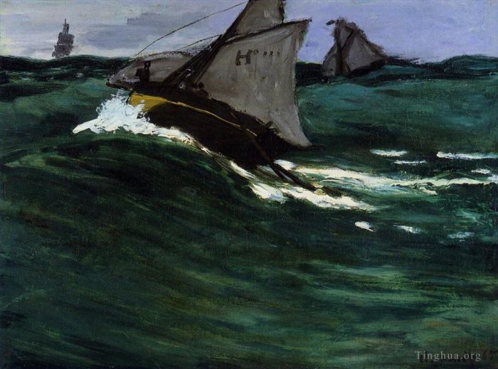 Claude Monet Peinture à l'huile - La vague verte
