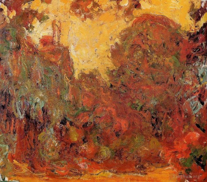Claude Monet Peinture à l'huile - La Maison vue de la Roseraie II
