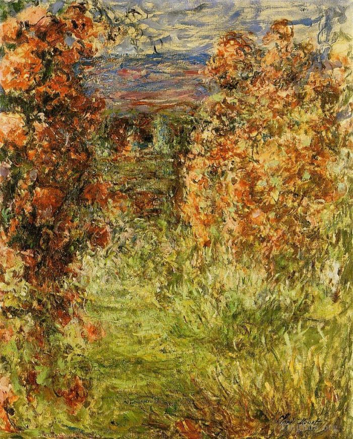 Claude Monet Peinture à l'huile - La maison parmi les roses