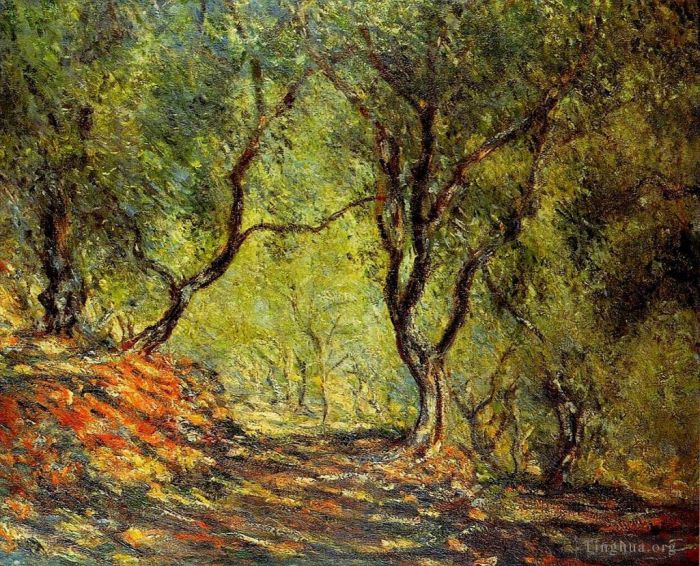 Claude Monet Peinture à l'huile - Le bois d'oliviers dans le jardin Moreno