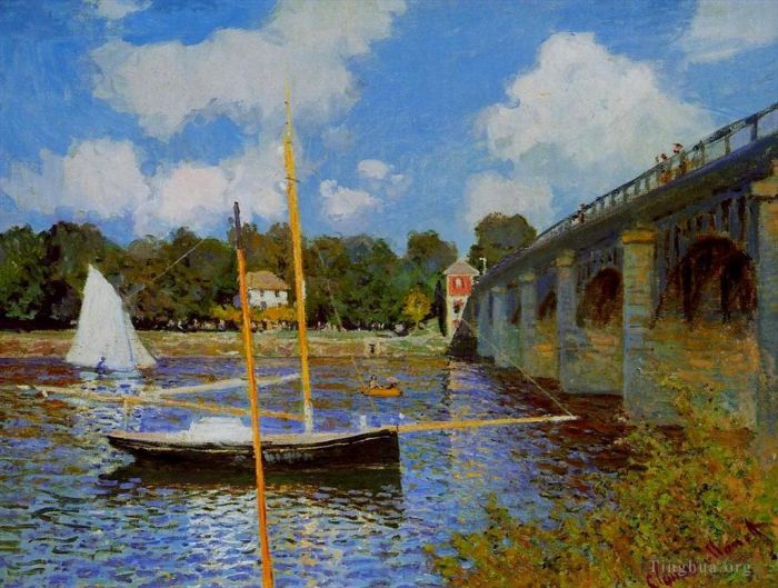 Claude Monet Peinture à l'huile - Le pont routier d'Argenteuil III