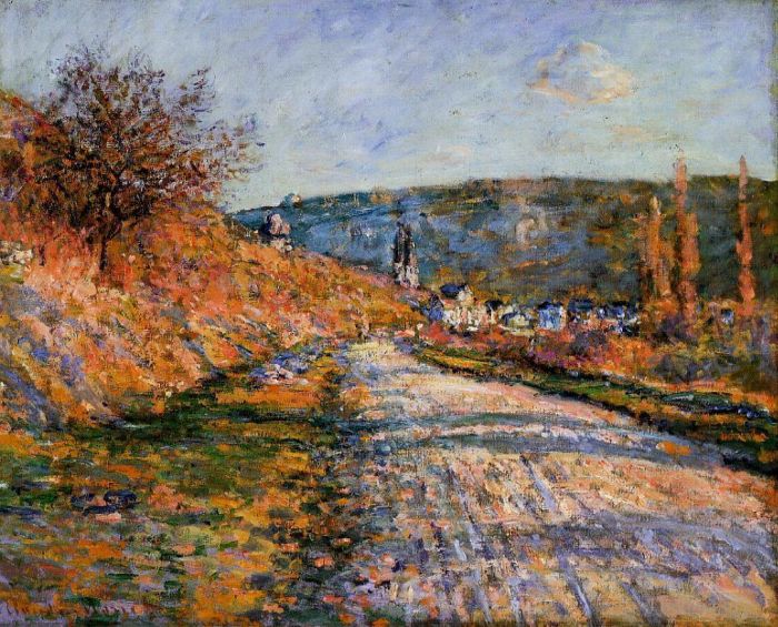 Claude Monet Peinture à l'huile - La route de Vétheuil